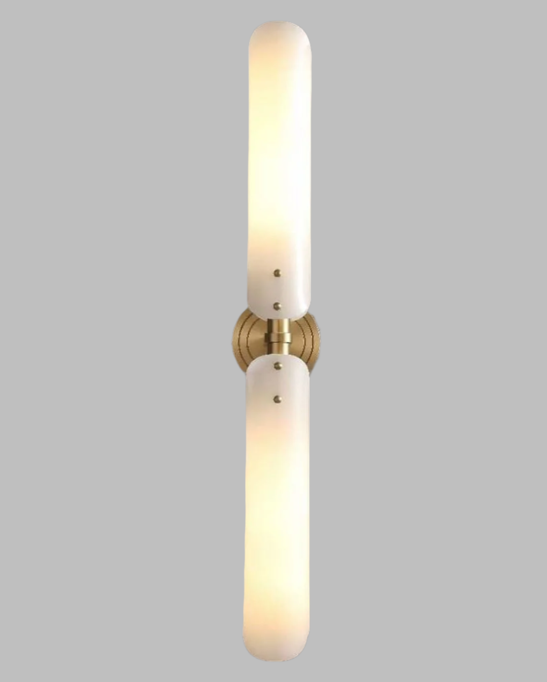 Modern Brass Wall Sconce with Frosted Glass Panels