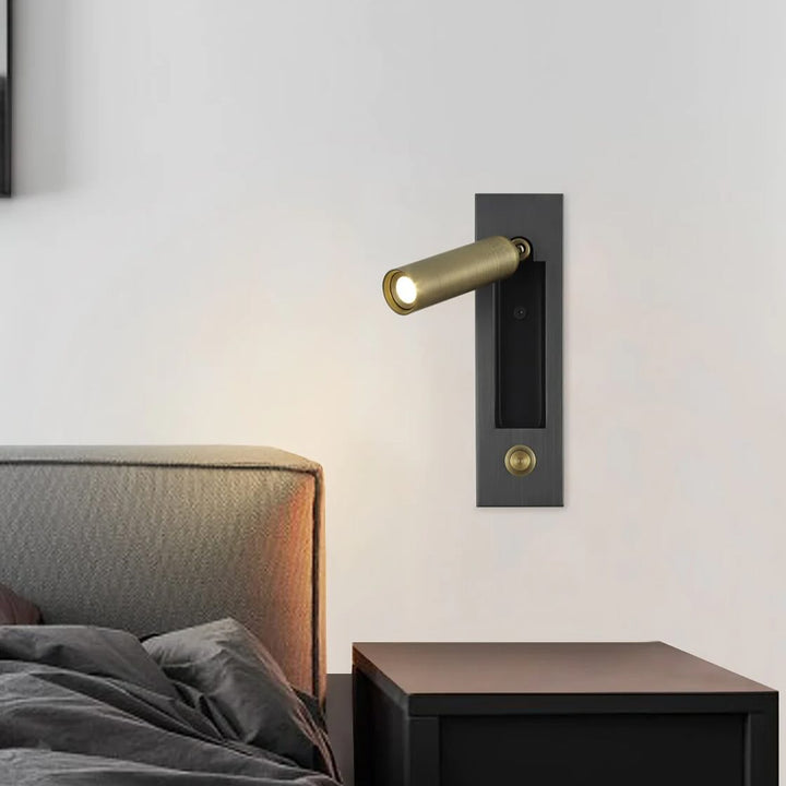 Modern Adjustable Wall Light with Brass Finish