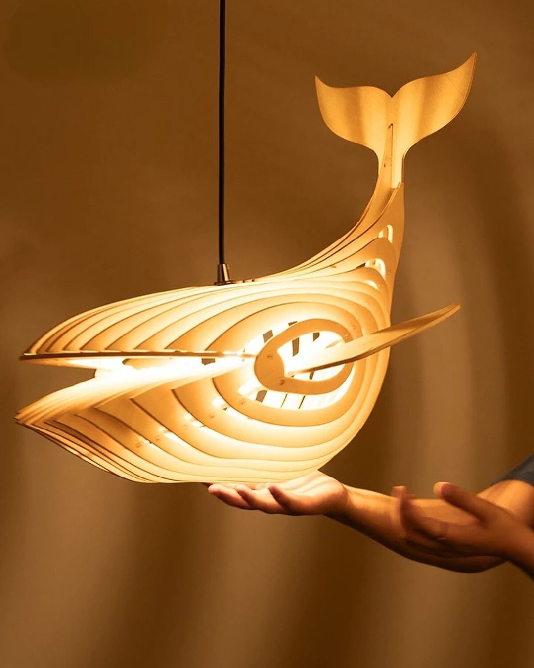 Whale-Shaped Pendant Light