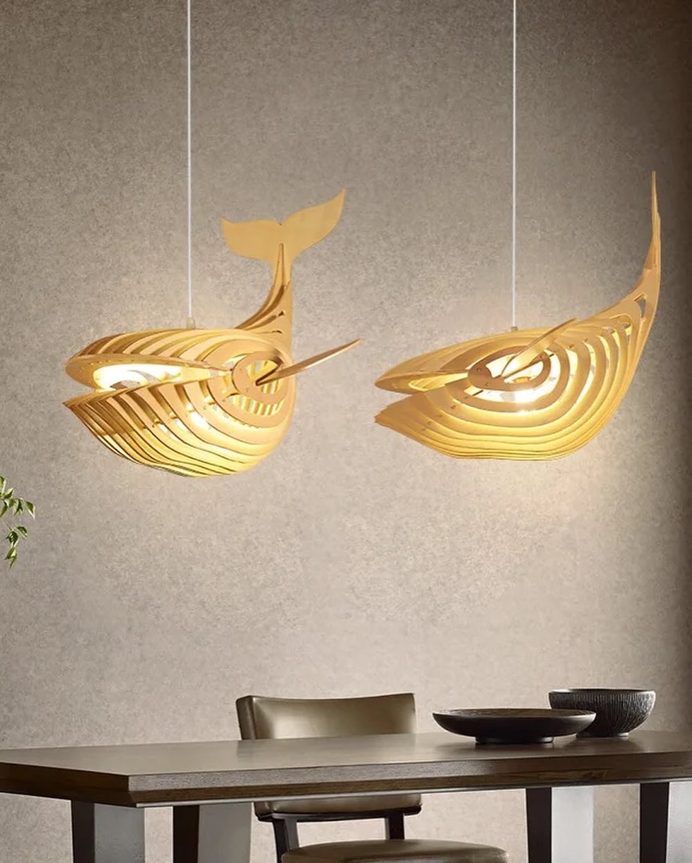 Whale-Shaped Pendant Light