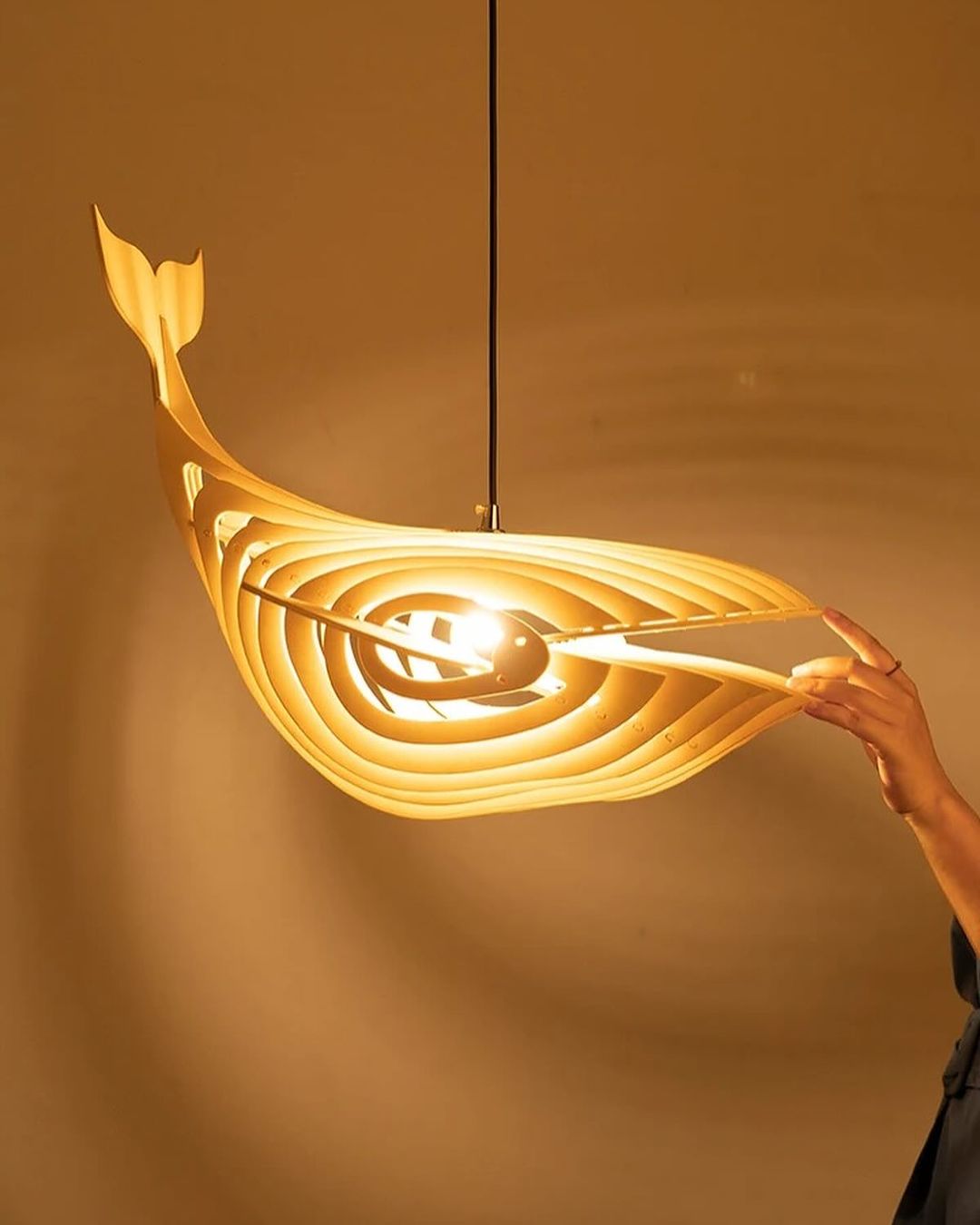 Whale-Shaped Pendant Light