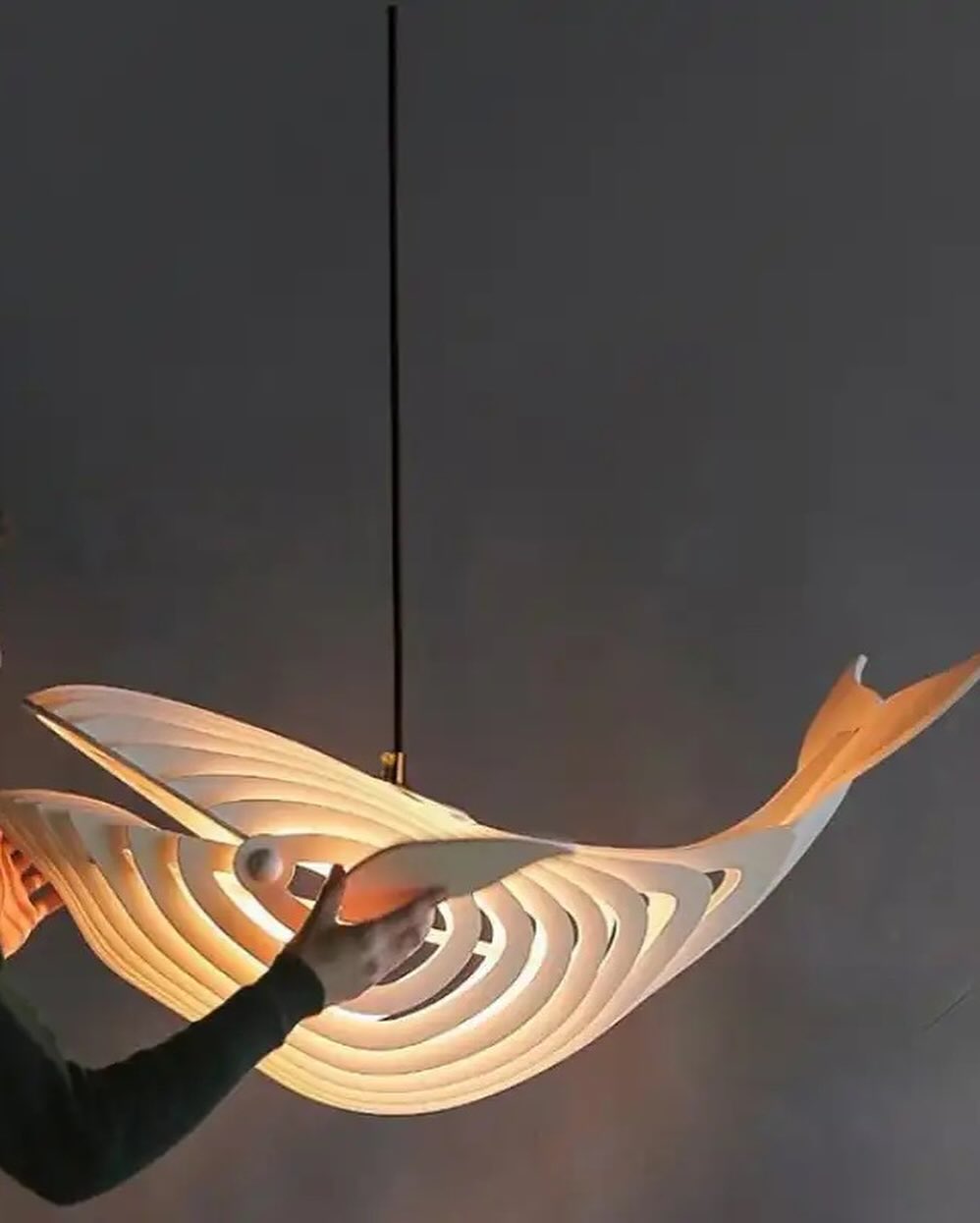 Whale-Shaped Pendant Light