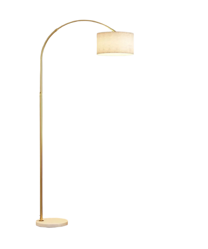 Brushed Gold Arc Floor Lamp