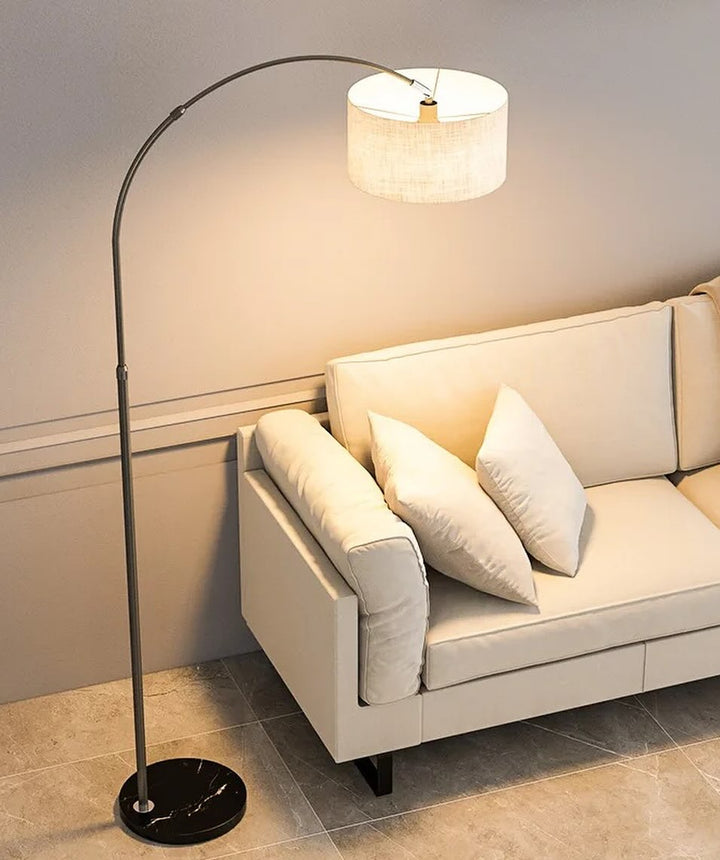 Brushed Gold Arc Floor Lamp