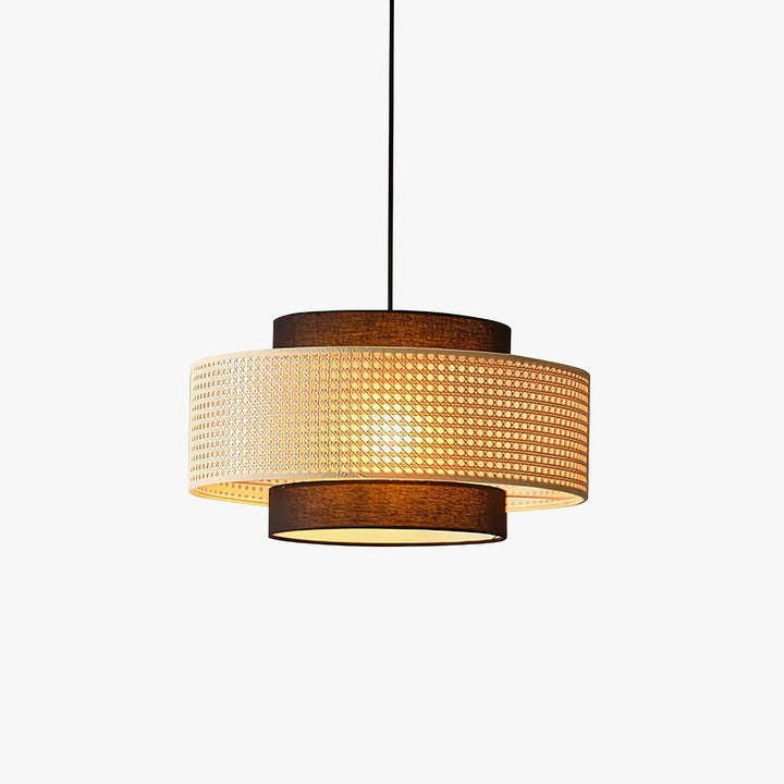 Rustic Woven Pendant Light with Warm Ambient Glow