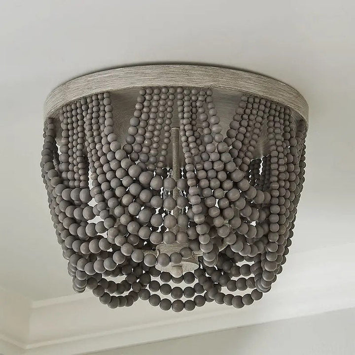 Rustic Beaded Ceiling Light