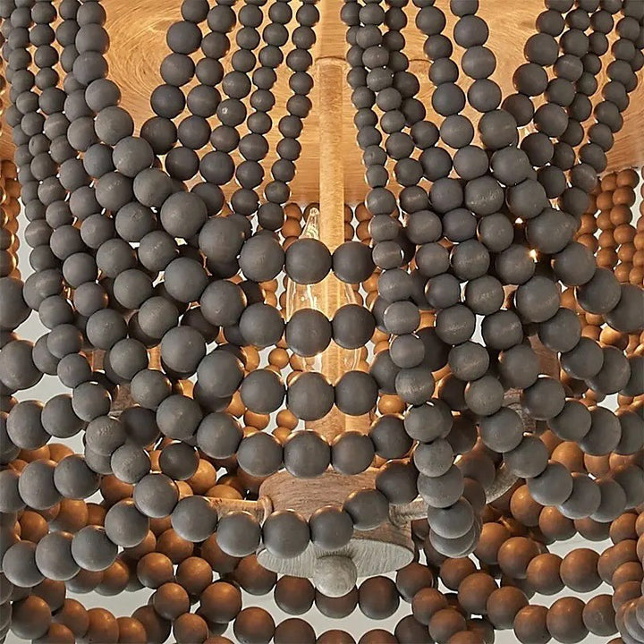 Rustic Beaded Ceiling Light