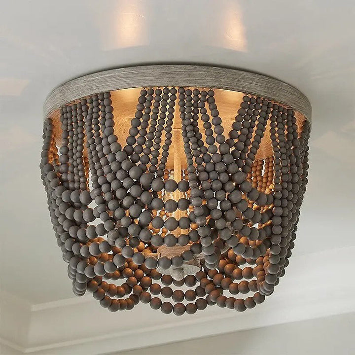 Rustic Beaded Ceiling Light