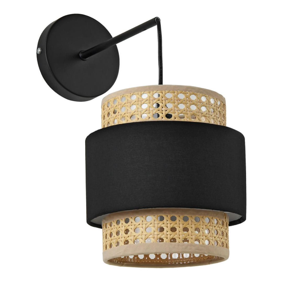 Dual-Tier Rattan Pendant Light