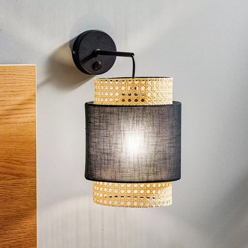 Dual-Tier Rattan Pendant Light