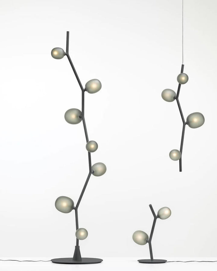 Organic Branch Floor and Pendant Light Set