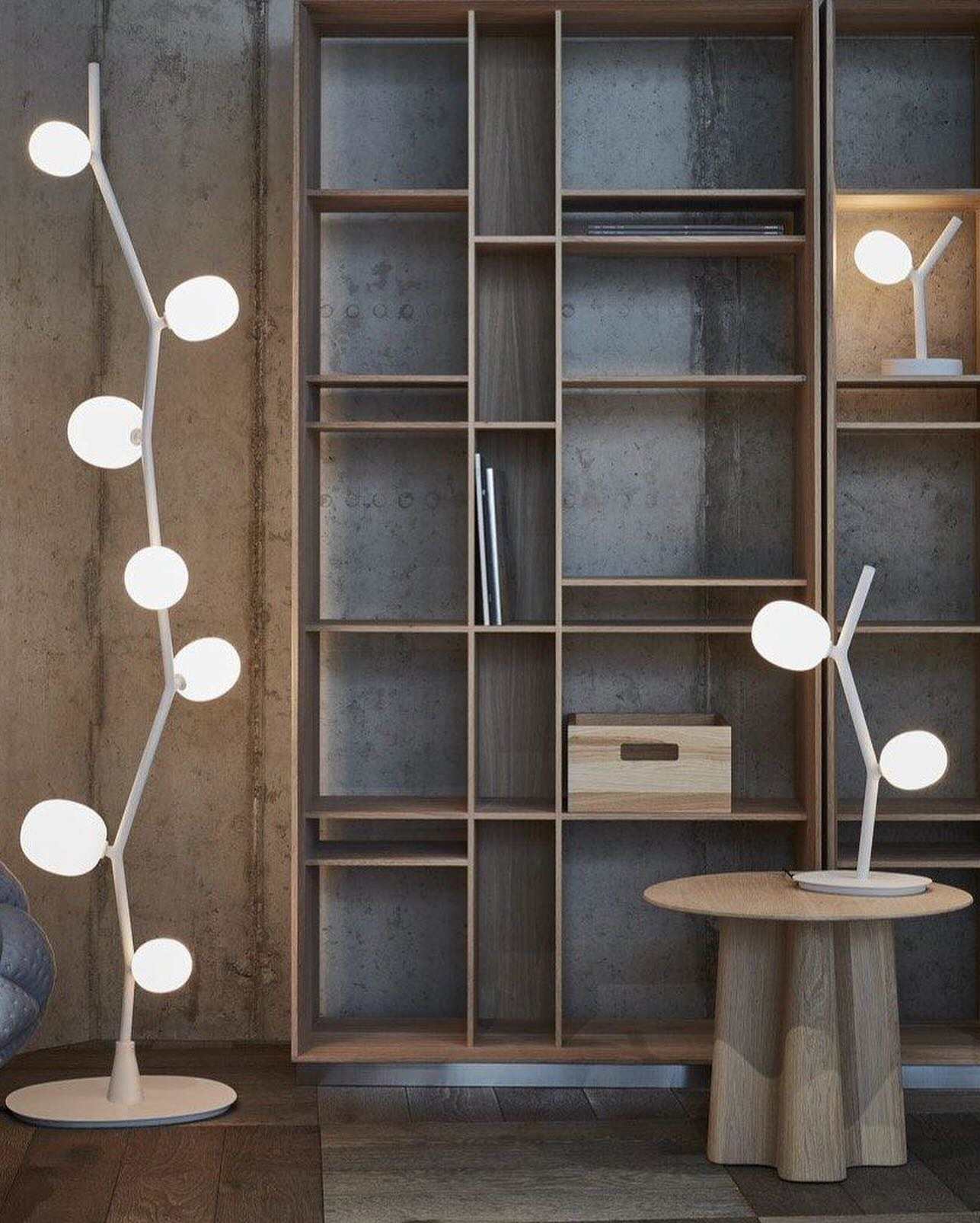 Setthis Organic Branch Floor and Pendant Light SetThis set of floor and pendan ...