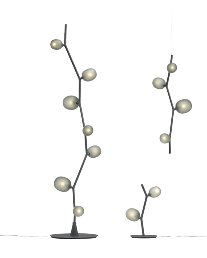 Organic Branch Floor and Pendant Light Set