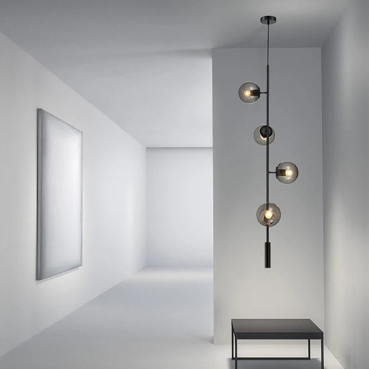 Vertical Glass Ball Chandelier