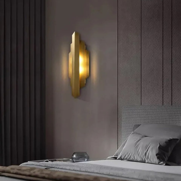 Modern Geometric Wall Sconce - Gold Finish