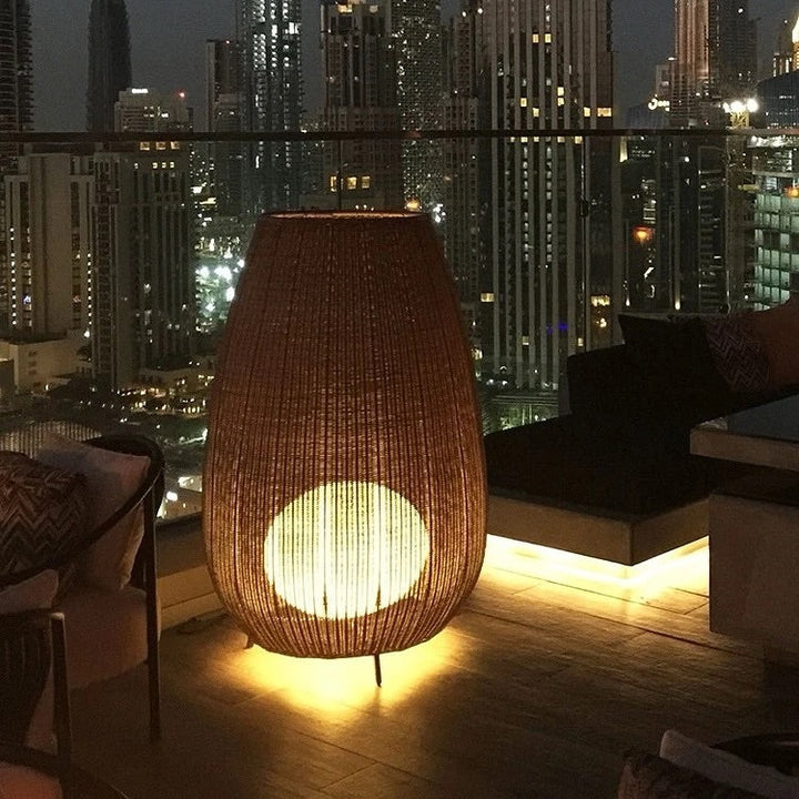 Outdoor Woven Floor Lamp