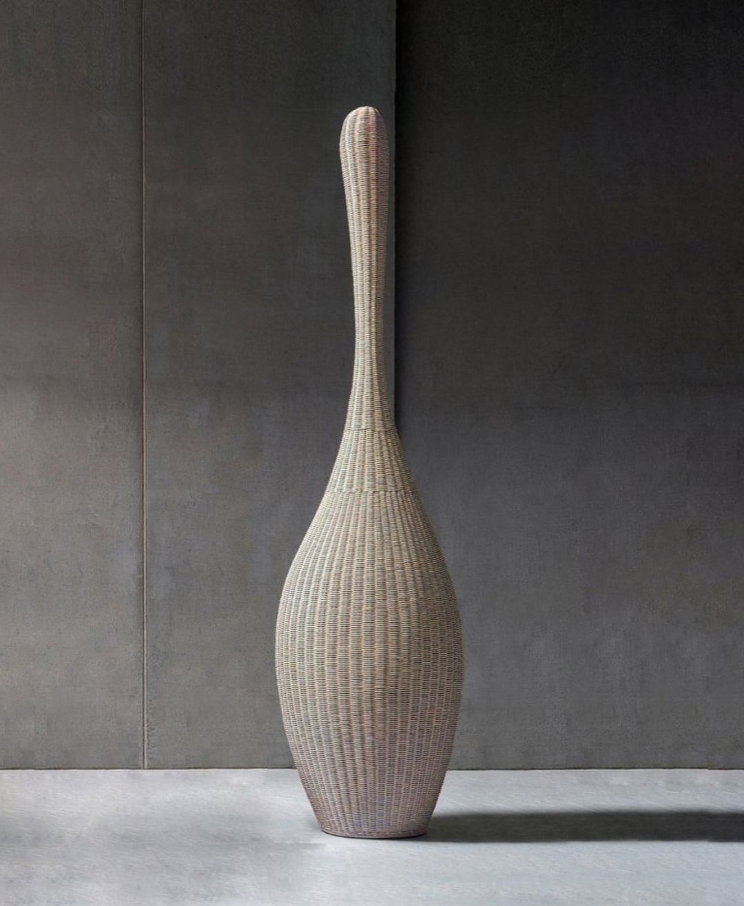 Woven Vase Floor Lamp Set