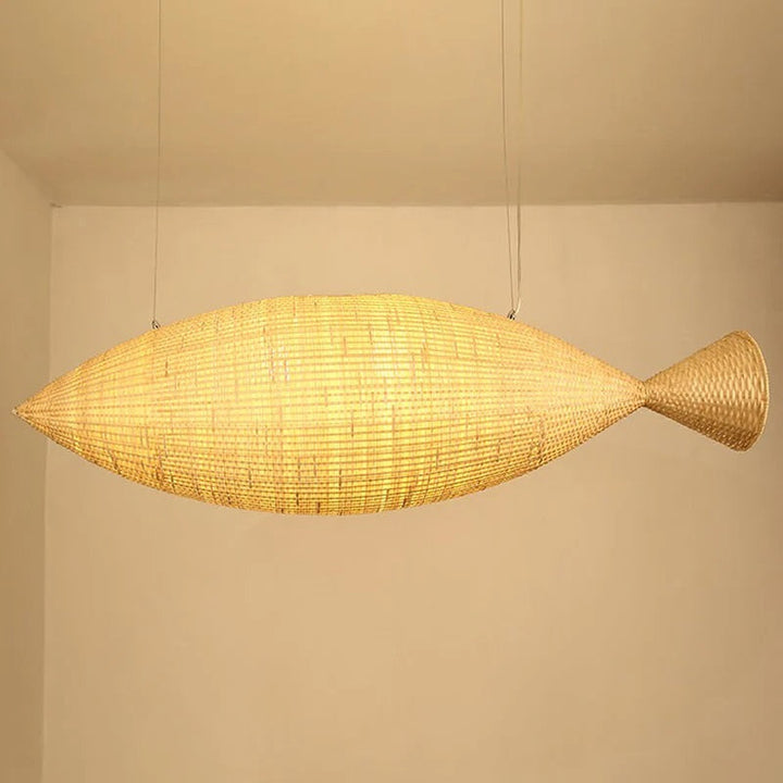 Fish Shape Woven Pendant Light