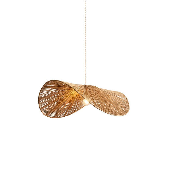 Unique Twisted Fabric Pendant Light