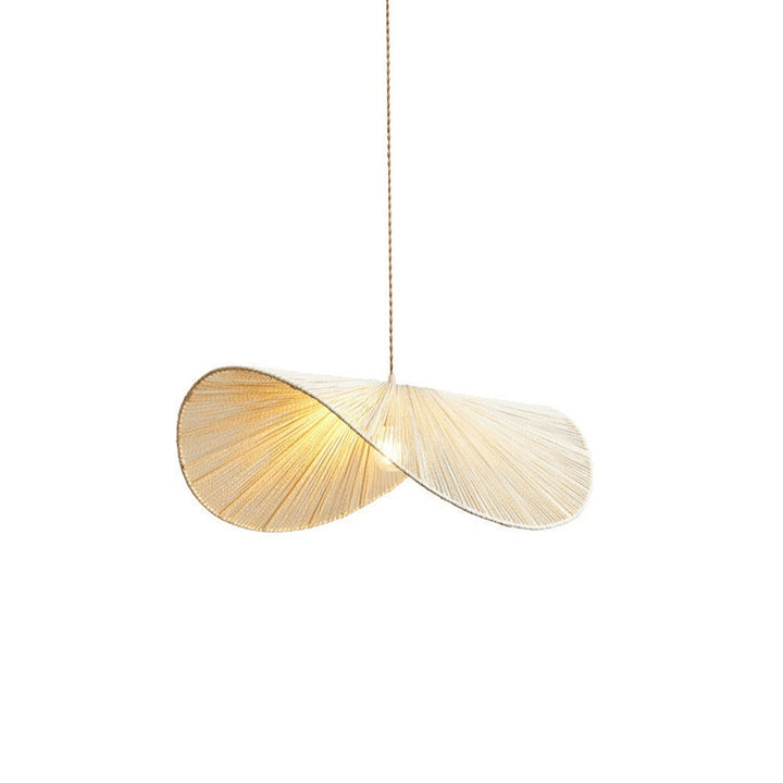 Unique Twisted Fabric Pendant Light