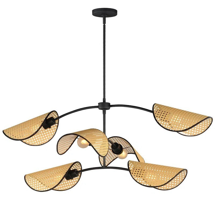 Vintage Rattan Chandelier