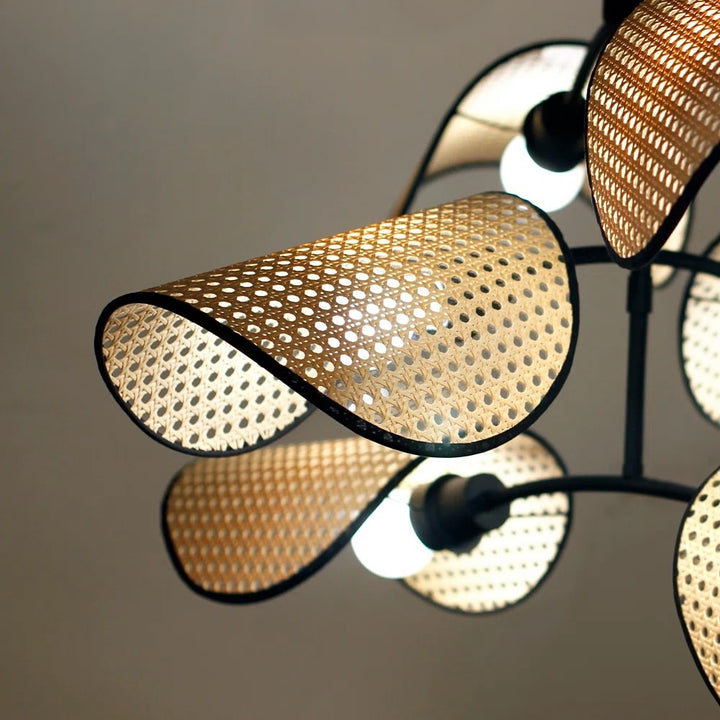 Vintage Rattan Chandelier