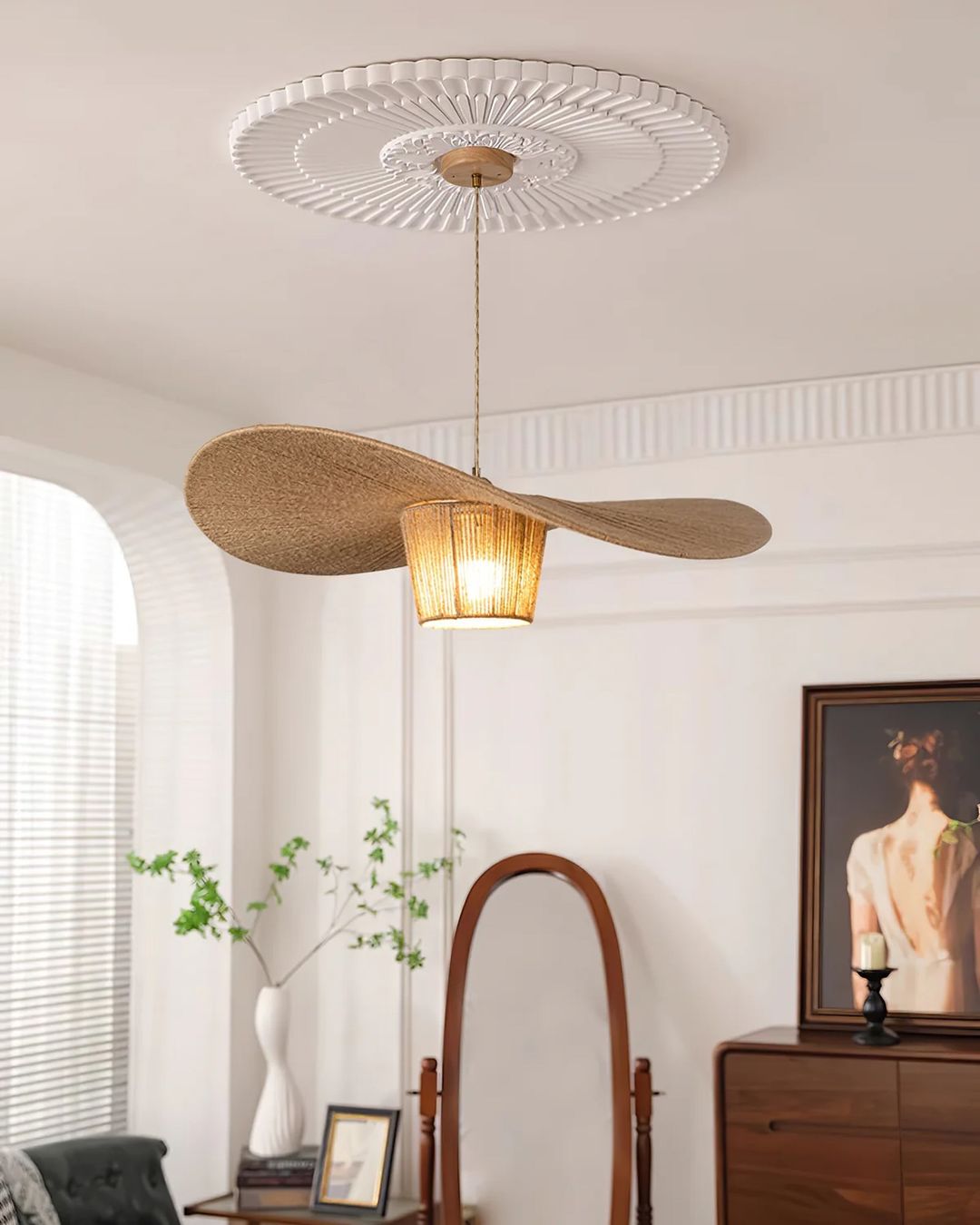 Woven Rattan Pendant Light