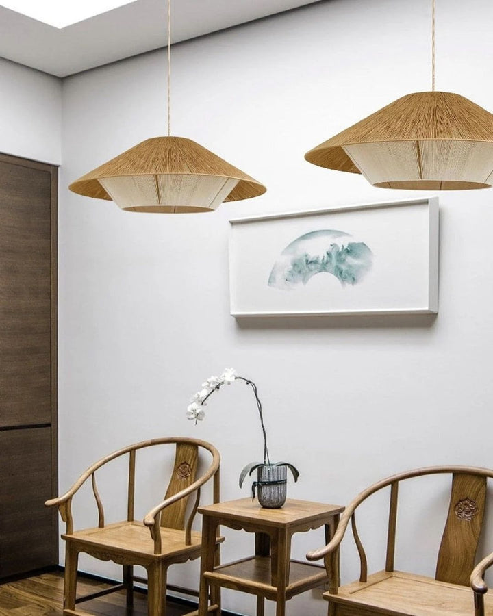 Large Rattan Pendant Light