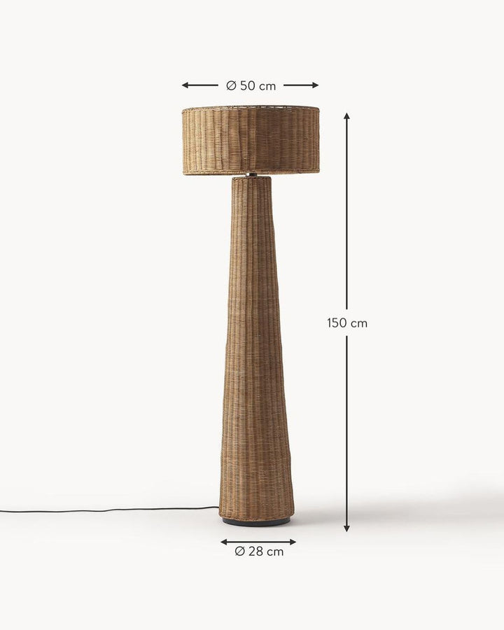 Tall Rattan Floor Lamp