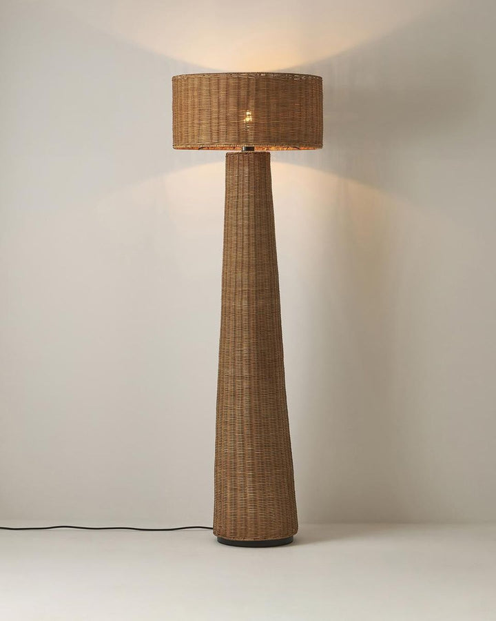 Tall Rattan Floor Lamp