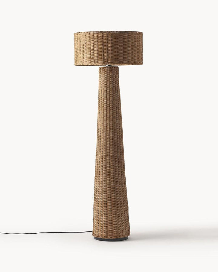 Tall Rattan Floor Lamp