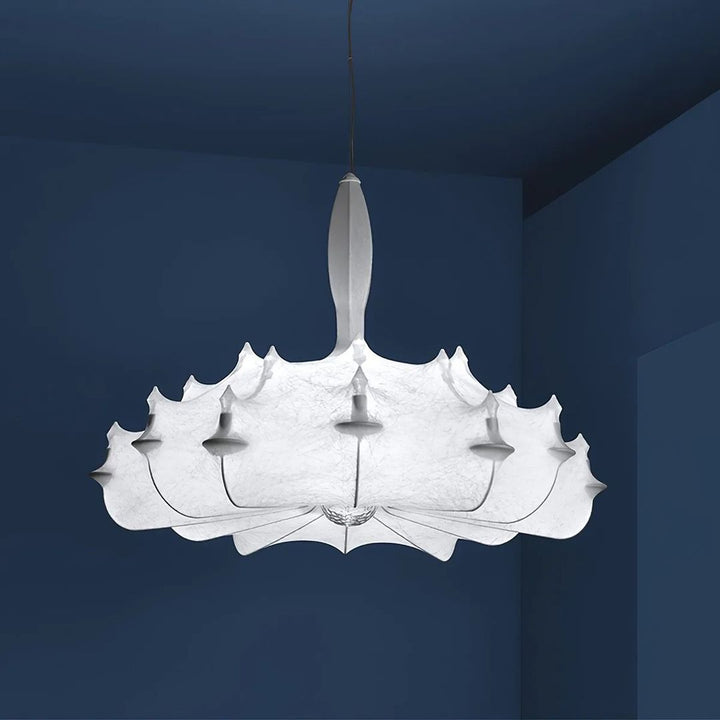 Artistic White Fabric Pendant