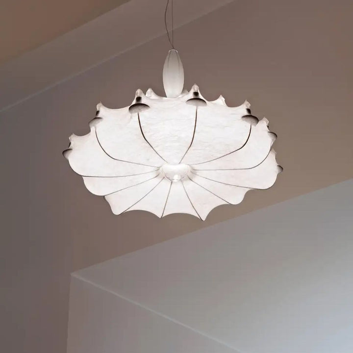 Artistic White Fabric Pendant