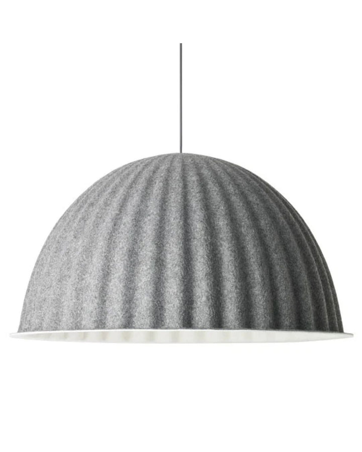 Gray Felt Dome Pendant Light