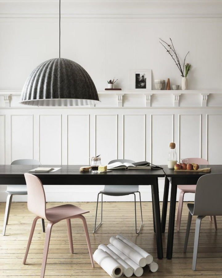 Gray Felt Dome Pendant Light