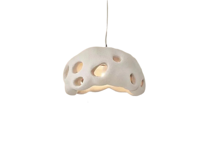 Sculptural Pendant Light - Organic Cloud Design in White