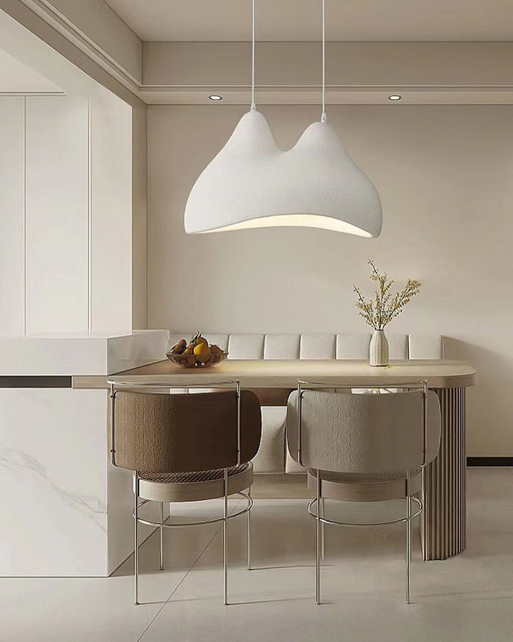 Modern Dual-Shape Pendant Light - White Sculptural Design