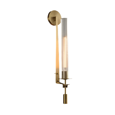 Vertical Brass Wall Sconce