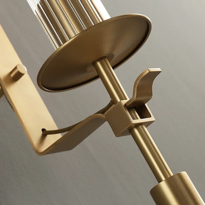 Vertical Brass Wall Sconce