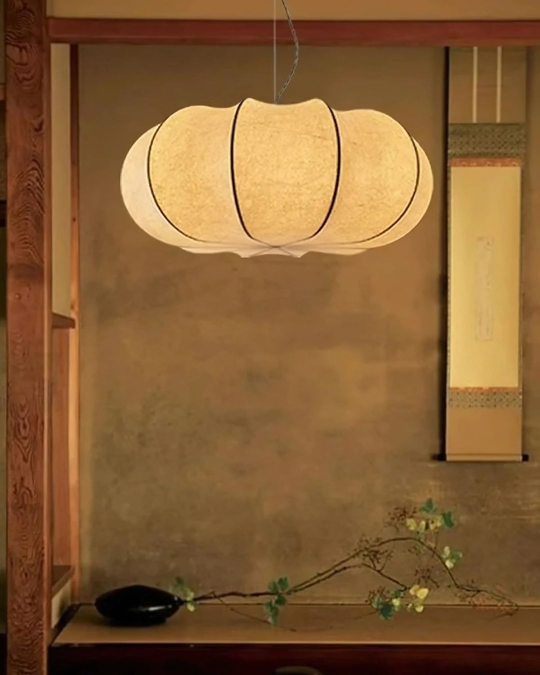 Vintage Linen Pendant Light
