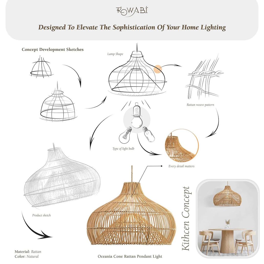 Natural Woven Pendant Light