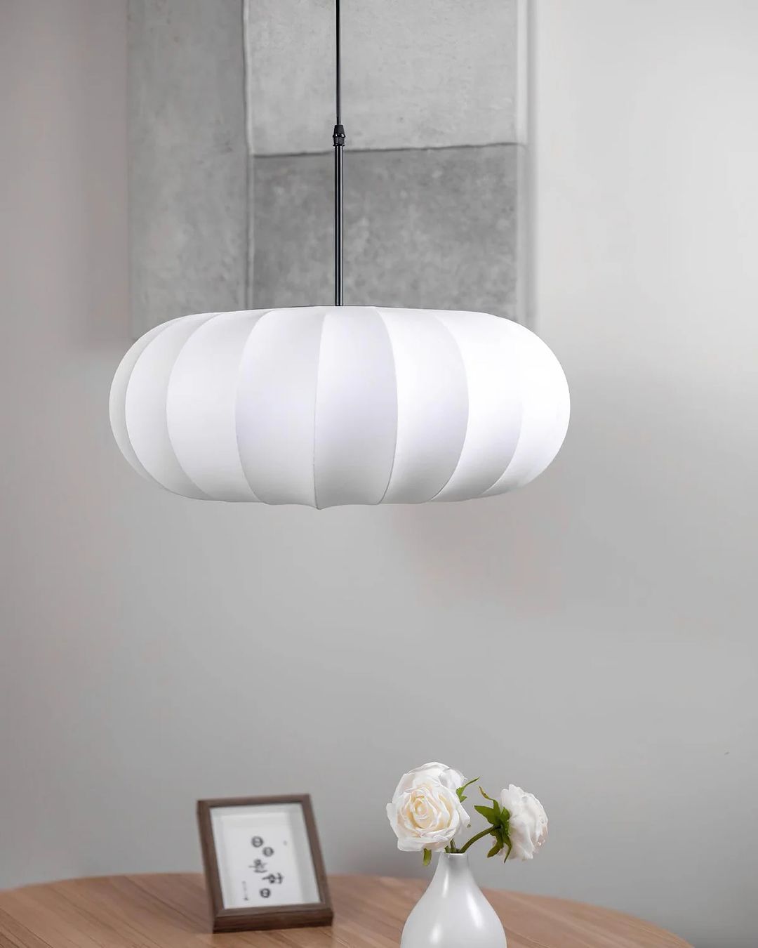 Minimalist Linen Pendant Light