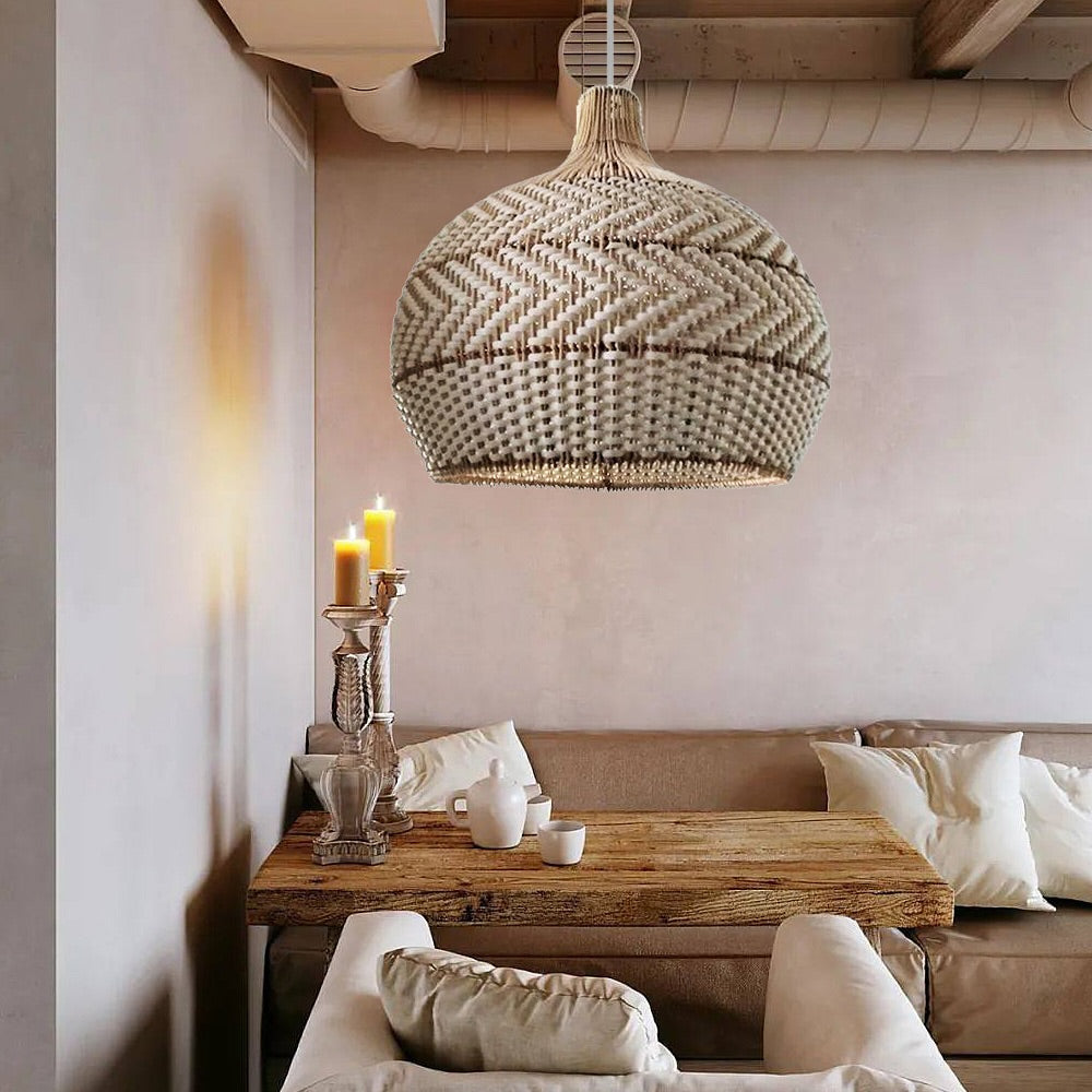 Natural Woven Pendant Light