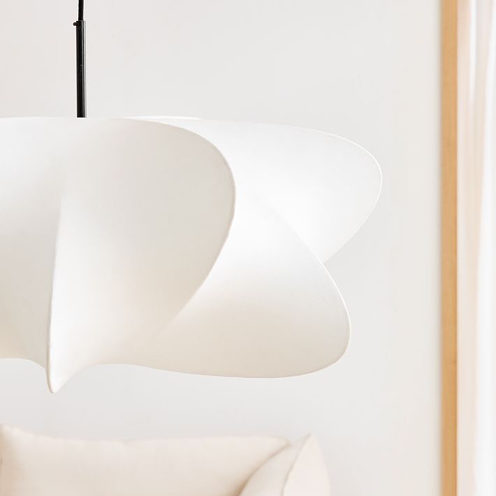 Modern Sculptural White Pendant Light