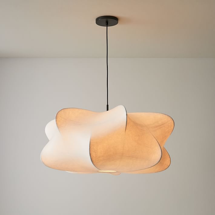 Modern Sculptural White Pendant Light