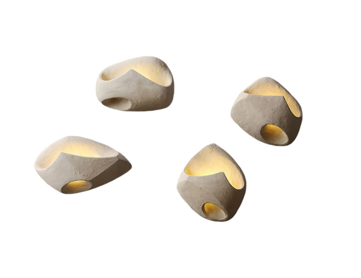 Artistic Modern Wall Sconce - Organic Stone Design