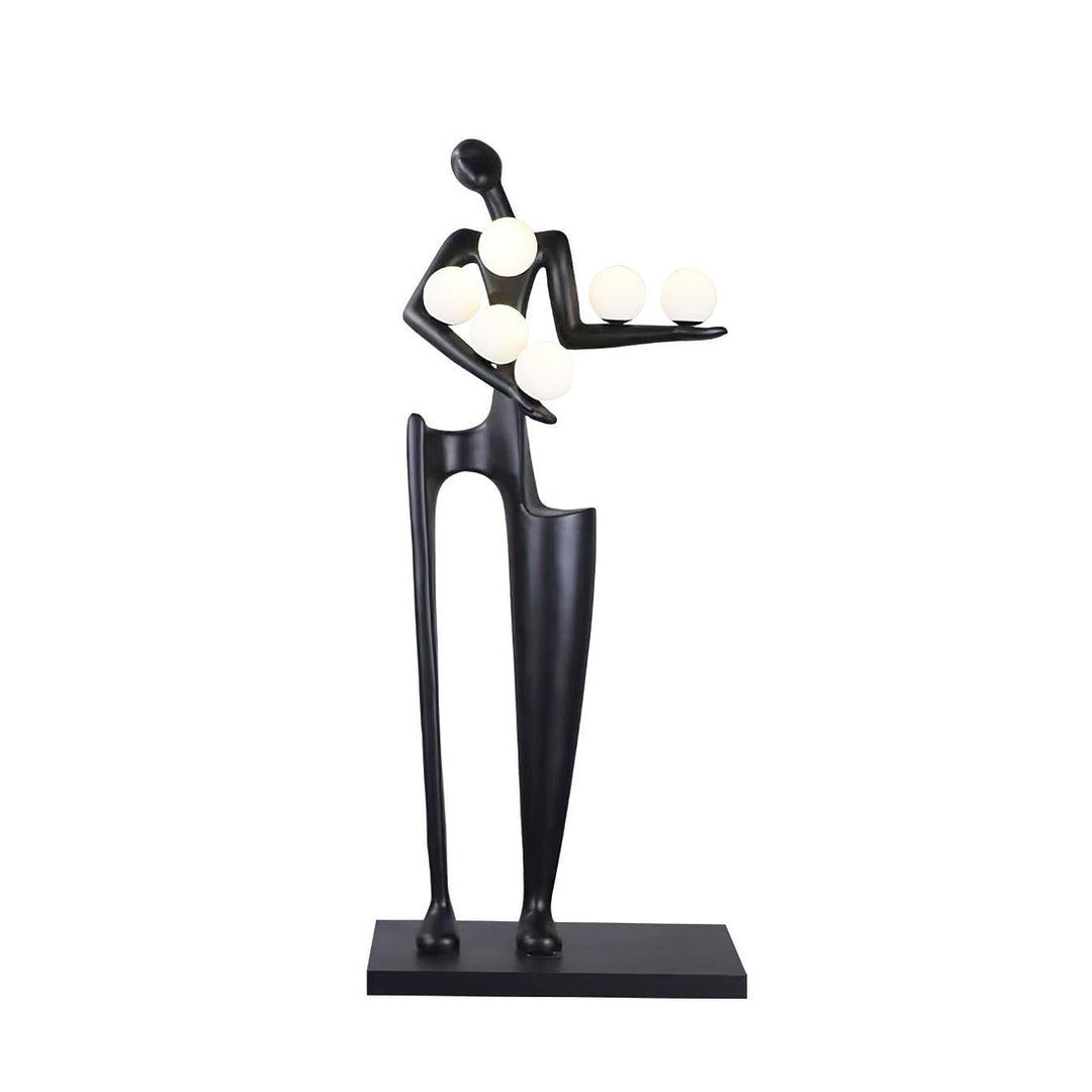 Contemporary Sculpture Floor Lamp with Globe Lights