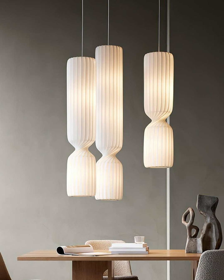 Modern Sculptural Pendant Light SetModern Sculptural Pendant Light Set - Twisted White DesignEnhance your space with this modern sculptural pendant light set, featuring a unique twisted design in elegant white. These pendant lights are perfect for adding a tPendant LightingWadi Home