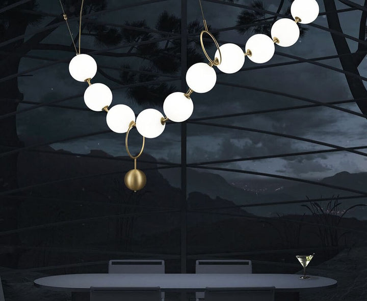 Elegant LED Modern Pendant Light with Glass Globes