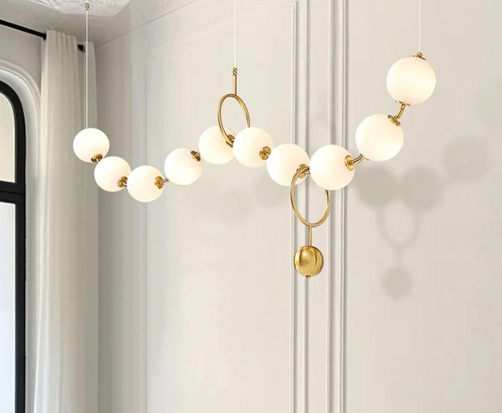 Elegant LED Modern Pendant Light with Glass Globes